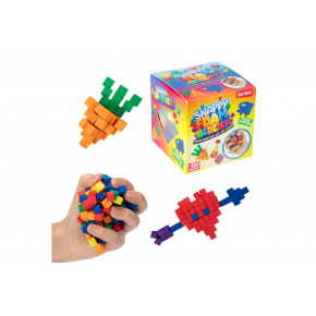 Stavebnice mini kostičky pěnové samolepící v krabičce 8x8x8cm