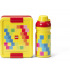 Smartlife LEGO Brick svačinový set (láhev a box) - červená/žlutá