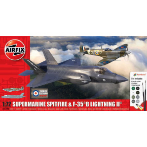 Airfix Zestaw upominkowy Airfix A50190 - "Wtedy i teraz" Spitfire Mk.Vc i F-35B Lightning II (1:72)