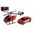 Teddies Hubschrauber, Feuerwehr-Auto aus Kunststoff mit Batterie, mit Licht und Sound in Schachtel 37x17,5x12cm