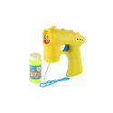 Teddies Seifenblasenpistole gelb Kunststoff 13cm + 1 Nachfüllung batteriebetrieben auf Karte