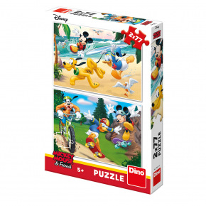 Dino Minnie Dino detské puzzle WD Mickey sports 2x77D