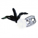 Rappa Silberne Maske mit Blume und Feder