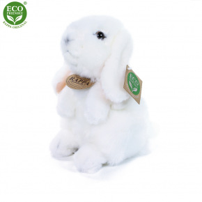 Rappa Pluszowy królik biały stojący 18 cm ECO-FRIENDLY