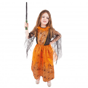 Rappa Dziecięcy kostium czarownicy Pajęcza sieć (S) e-pakiet