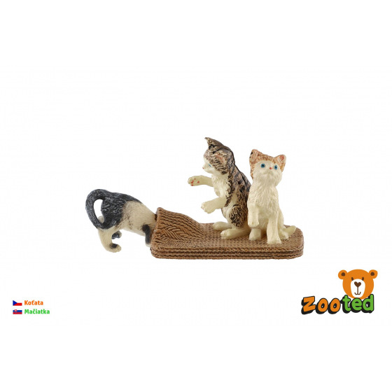 ZOOted Mačka domáca 3ks zooted plast 7cm v sáčku
