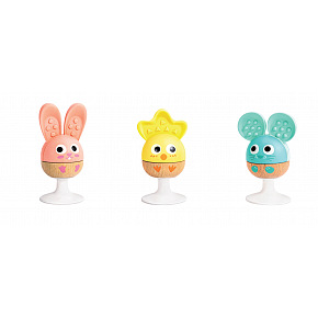 Hape Cheery Critter - Sada chrastítek s kousátkem, 3 ks
