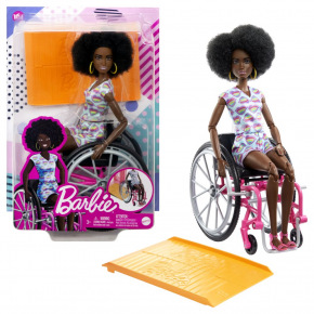 Mattel Barbie MODEL NA INWALIDZIE SAMOCHÓD W OVERALU Z PĘKNIĘTYMI SERCAMI