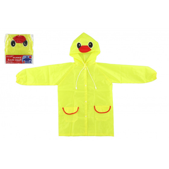 Teddies Kinderregenmantel Ente Größe 110-120cm gelb im Beutel 23x25cm
