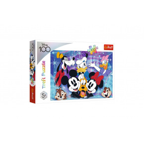 Trefl Puzzle Ve světě Disney je zábava 100 dílků 41x27,5cm v krabici 29x20x4cm