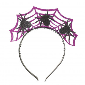 Rappa Čelenka Halloween fialová s pavúkmi