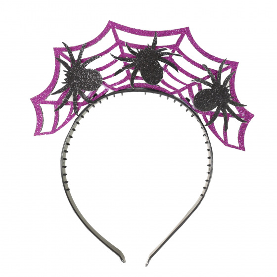Rappa Čelenka Halloween fialová s pavouky