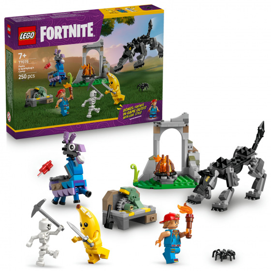 LEGO Fortnite® 77075 Peely a Sparkplug a jejich tábořiště