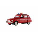 Teddies Auto policie retro 11cm kov/plast na zpětné natažení na baterie se světlem 4 druhy
