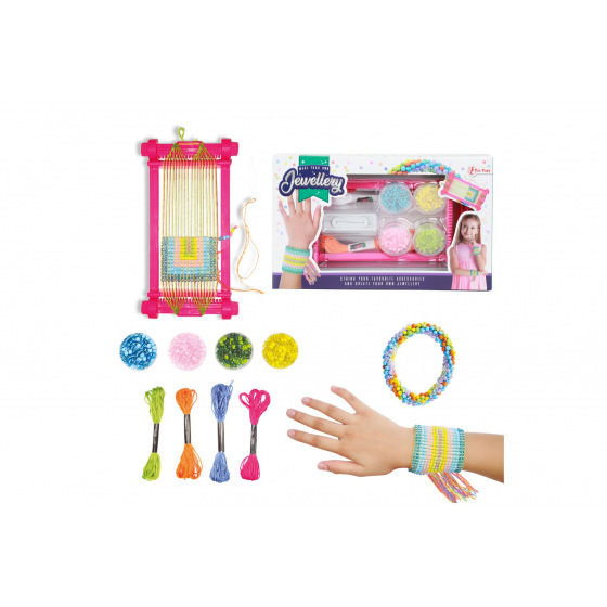 Teddies Zestaw kreatywny do wykonania bransoletki z koralików w pudełku o wymiarach 25x15x3cm