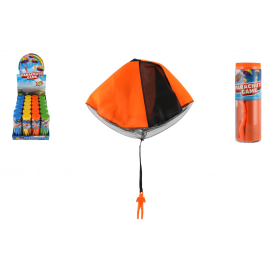 Teddies Fallschirmspringer Figur mit Fallschirm fliegend 9cm 4 Farben