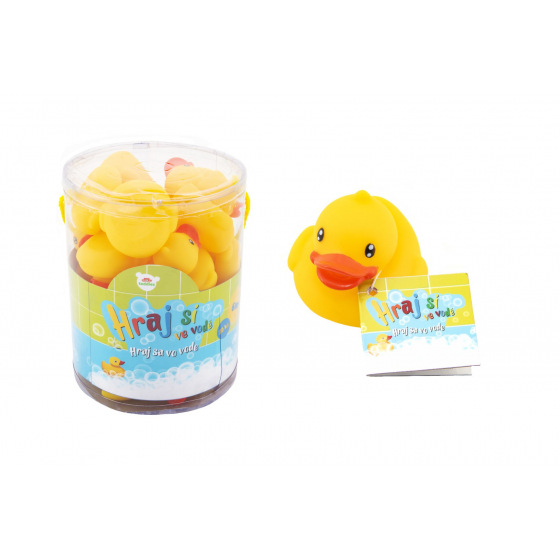 Teddies Kačenka do vany guma 5,5cm 15 ks v plastové dóze 6m+