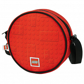 Meccano LEGO Brick Dots Red - kulatá crossbody taška