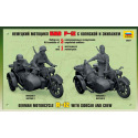 Zvezda Model Kit military 3607 - German WWII Sidecar R12 with crew (1:35)