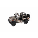 Teddies Auto Kinsmart Jeep Wrangler Camo Edition kov/plast 13cm 3 barvy na zpětné natažení