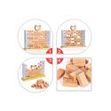 Teddies Puzzle Baukasten Ziegelmauer Holz 44 Stück in Schachtel 26x24,5x4cm