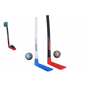 Wiky Hockeyschläger 2 Stück mit Puck 2 Stück aus Kunststoff 60cm im Netz