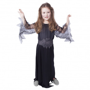Rappa Dětský kostým černá čarodějnice/Halloween (M)
