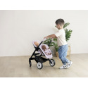 Smoby Sportovní kočárek pro panenky dvojčata Maxi Cosi světle růžový