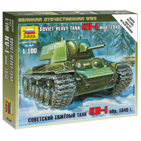 Zvezda Wargames (WWII) tank 6141 - Radziecki czołg ciężki KV-1 (1:100)