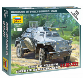 Zvezda Wargames (WWII) military 6157 - Sd.Kfz.222 Samochód pancerny (1:100)