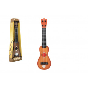 Teddies Ukulele/gitara plastikowe 39cm z kilofem 2 kolory w pudełku 12x40x5cm