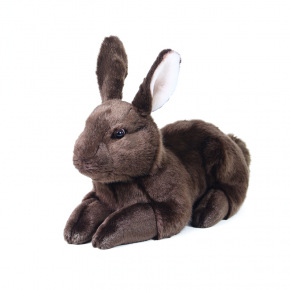 Rappa Plyšový králík hnědý ležící 36 cm ECO-FRIENDLY