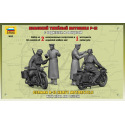 Zvezda Model Kit military 3632 - German R-12 Heavy Motorcycle with Rider (1:35)