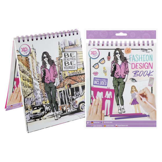 Rappa Kreativní set modní design návrhářka 36 listů + 5 listů šablon + samolepky