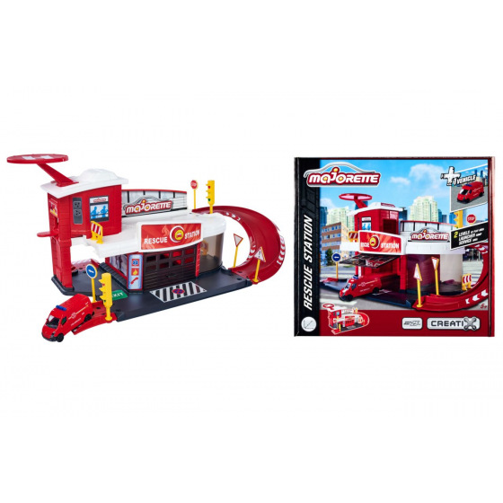 Majorette Creatix Hasičská stanice + 1 autíčko