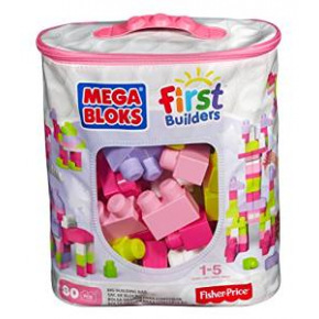 Mattel Mega Bloks First Builders PYTEL KOSTEK (80) růžový