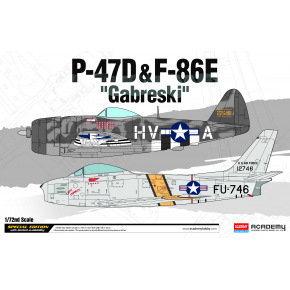 Academy Model Kit Samolot 12530 - P-47D & F-86E "Gabreski" LE: (1:72)