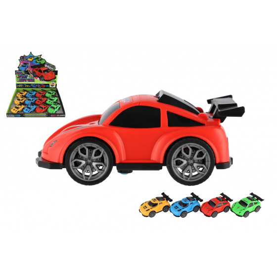 Teddies Auto závodní driftovací plast 10cm na zpětné natažení 4 barvy