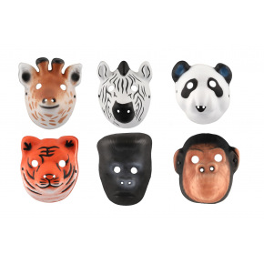 Teddies Maska zvíře pěnová 17x22cm 6 druhů karneval