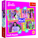 Trefl Puzzle 4in1 Glückliche Welt Barbie 28,5x20,5cm in Schachtel 28x28x6cm