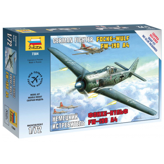 Zvezda Snap Kit letadlo 7304 - FockeWulf 190 A4 (1:72)