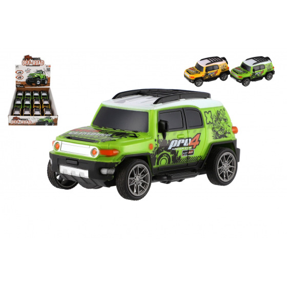 Teddies Auto terénní plast 11cm oboustranné zpětné natažení 2 barvy