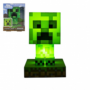 Lampička Creeper Minecraft na baterie v krabičce 10,5x14x9cm