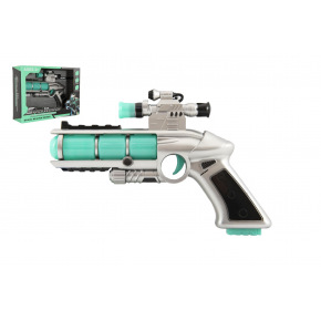 Teddies Pistolet akumulatorowy 20cm z celownikiem, dźwiękiem i światłem w pudełku