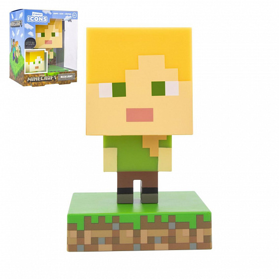 Lampička Alex Minecraft na baterie v krabičce 11x14x9cm