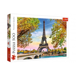 Trefl Puzzle Romantická Paríž 500 dielikov 48x34cm v krabici 40x26,5x4,5cm