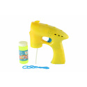 Teddies Seifenblasenpistole gelb Kunststoff 13cm + 1 Nachfüllung batteriebetrieben auf Karte
