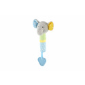 Quietsch-/Beißspielzeug Elefant Plüsch 23cm auf Karte im Beutel 0+