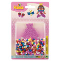 Lowlands Bügelperlen Hama Prinzessin 450 Stk. + Steckplatte auf Karte 12x18cm