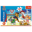 Trefl Puzzle Vo svete šteniat Tlapková patrola/Paw patrol 33x22cm 60 dielikov v krabici 21x14x4cm